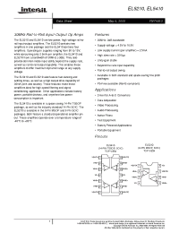 Datasheet EL5210CY manufacturer Intersil