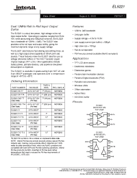 Datasheet EL5221CW-T13 manufacturer Intersil