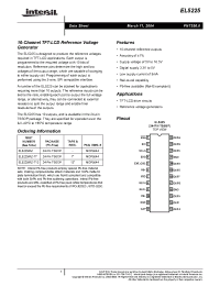 Datasheet EL5225IRZ-T13 manufacturer Intersil