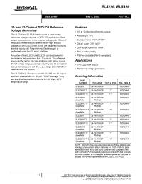 Datasheet EL5226IRZ-T7 manufacturer Intersil