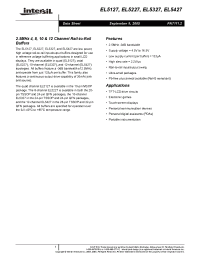 Datasheet EL5227CLZ manufacturer Intersil