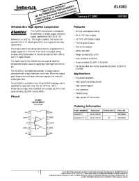 Datasheet EL5283CY manufacturer Intersil