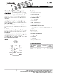 Datasheet EL5283CY-T13 производства Intersil