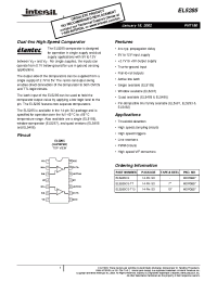 Datasheet EL5285CS-T13 manufacturer Intersil
