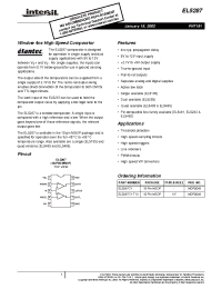 Datasheet EL5287 manufacturer Intersil