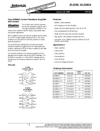 Datasheet EL5292 manufacturer Intersil