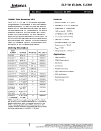 Datasheet EL5300IU manufacturer Intersil