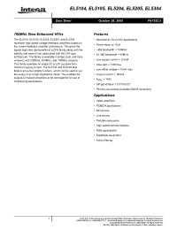 Datasheet EL5304 manufacturer Intersil