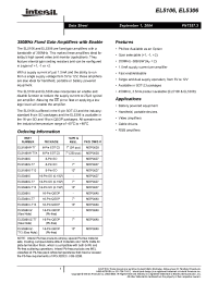 Datasheet EL5306IUZ manufacturer Intersil