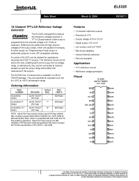 Datasheet EL5325IRZ-T7 производства Intersil