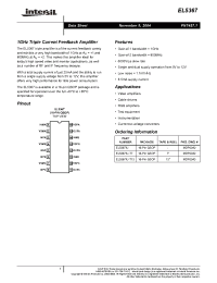 Datasheet EL5367IU-T7 manufacturer Intersil