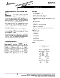 Datasheet EL5396A manufacturer Intersil