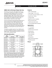 Datasheet EL5412IRE-T7 manufacturer Intersil