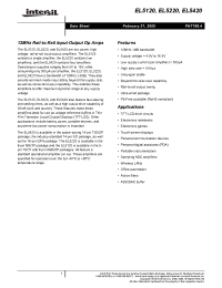 Datasheet EL5420CSZ-T13 производства Intersil