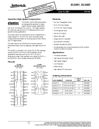 Datasheet EL5481CS-T13 manufacturer Intersil