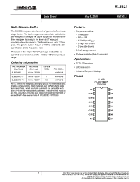 Datasheet EL5623 manufacturer Intersil