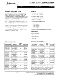 Datasheet EL5624IREZ-T13 manufacturer Intersil