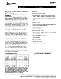 Datasheet EL6173CU manufacturer Intersil