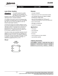 Datasheet EL6202CW-T7 manufacturer Intersil