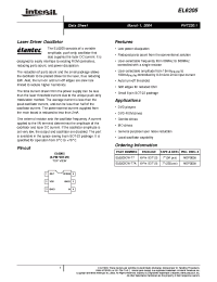 Datasheet EL6205CW-T7 manufacturer Intersil