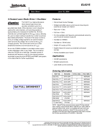 Datasheet EL6215 manufacturer Intersil