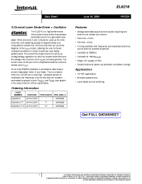 Datasheet EL6216CU manufacturer Intersil