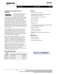 Datasheet EL6224 manufacturer Intersil