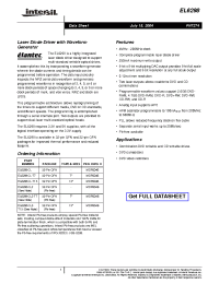 Datasheet EL6298CLZ manufacturer Intersil