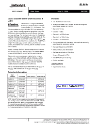 Datasheet EL6834CL-T7 manufacturer Intersil