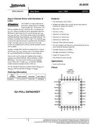 Datasheet EL6835 manufacturer Intersil