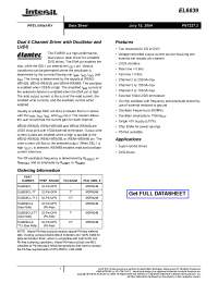 Datasheet EL6839 manufacturer Intersil