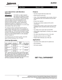 Datasheet EL6934CLZ manufacturer Intersil