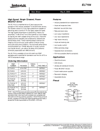 Datasheet EL7104CN manufacturer Intersil