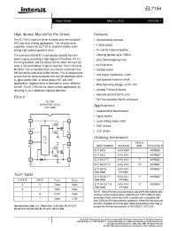 Datasheet EL7154CN manufacturer Intersil