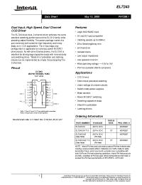 Datasheet EL7243CM-T13 manufacturer Intersil