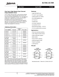 Datasheet EL7252 manufacturer Intersil