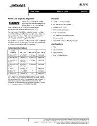 Datasheet EL7513IWT manufacturer Intersil