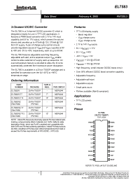 Datasheet EL7583IR-T13 manufacturer Intersil