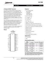 Datasheet EL7584IR-T13 manufacturer Intersil