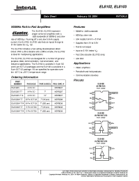 Datasheet EL8102 manufacturer Intersil