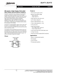 Datasheet EL8171IS-T7 manufacturer Intersil