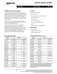 Datasheet EL8403IS-T7 manufacturer Intersil