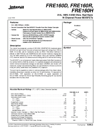 Datasheet FRE160R manufacturer Intersil