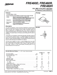 Datasheet FRE460D manufacturer Intersil