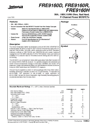 Datasheet FRE9160R manufacturer Intersil