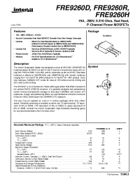 Datasheet FRE9260H manufacturer Intersil