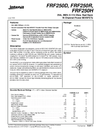 Datasheet FRF250H manufacturer Intersil