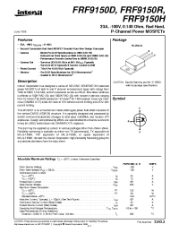 Datasheet FRF9150D manufacturer Intersil