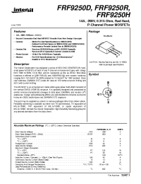 Datasheet FRF9250D manufacturer Intersil