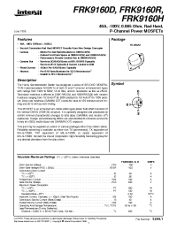 Datasheet FRK9160H manufacturer Intersil